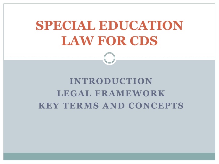 special education law for cds