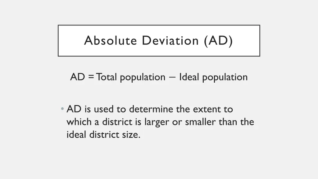 absolute deviation ad