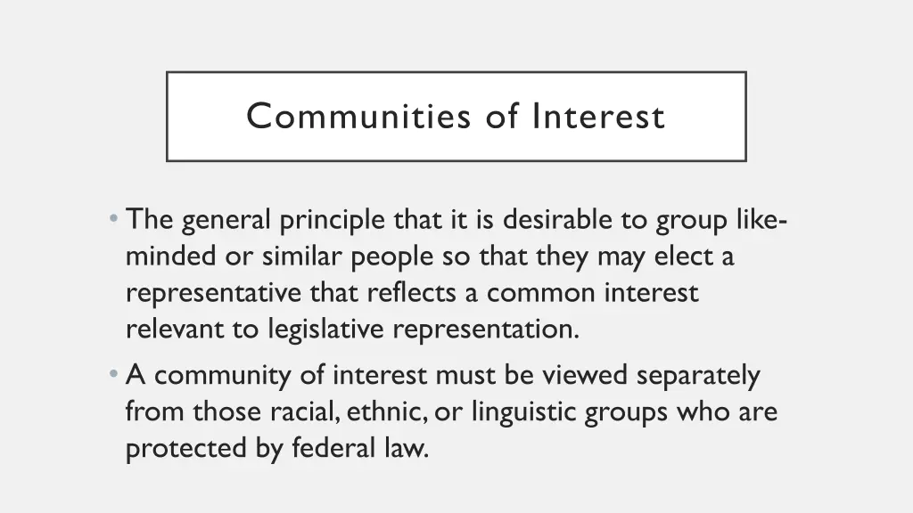 communities of interest