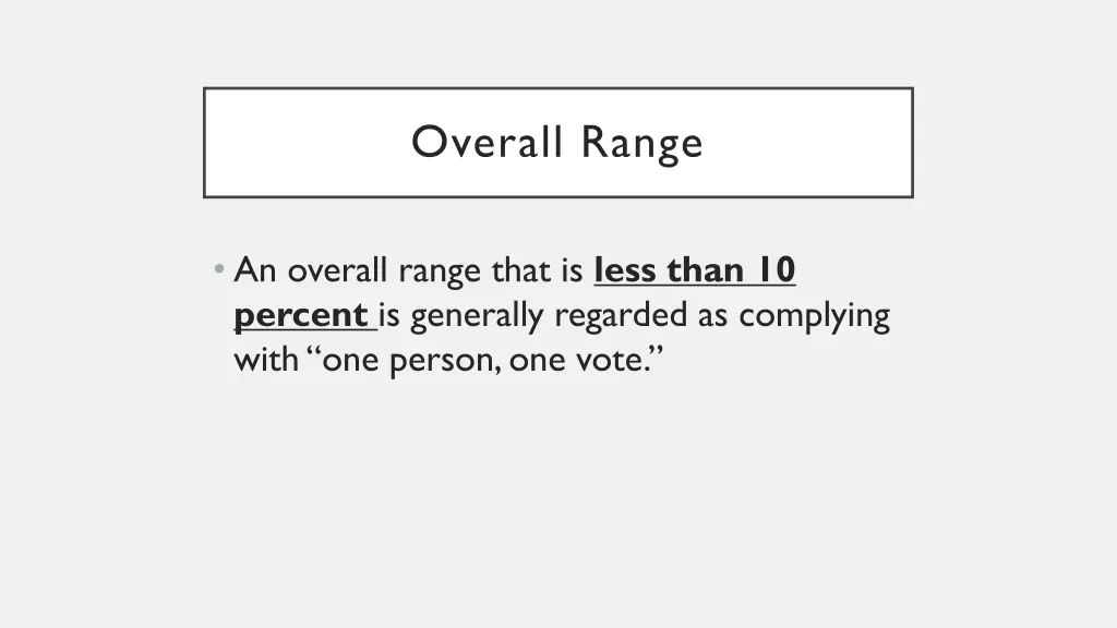 overall range 1