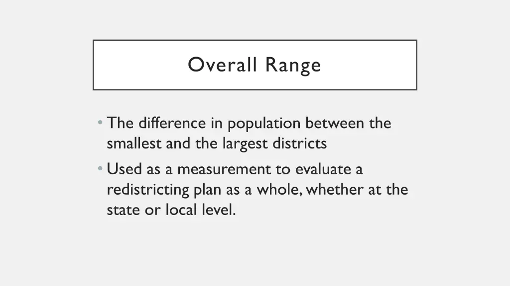 overall range