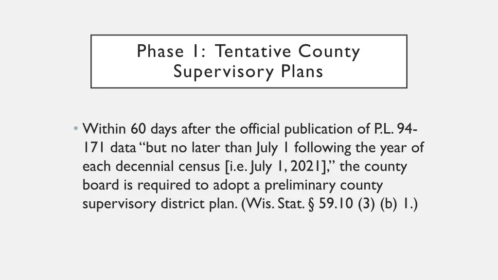 phase 1 tentative county supervisory plans