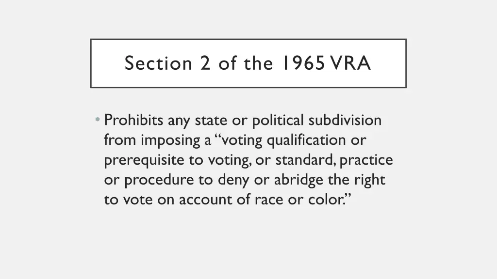 section 2 of the 1965 vra