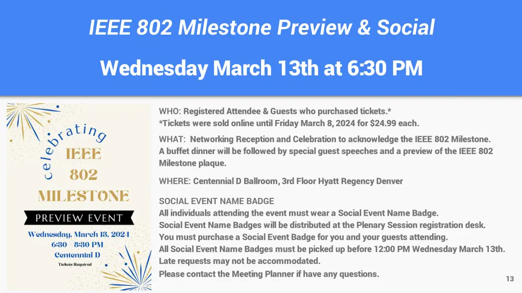 ieee 802 milestone preview social