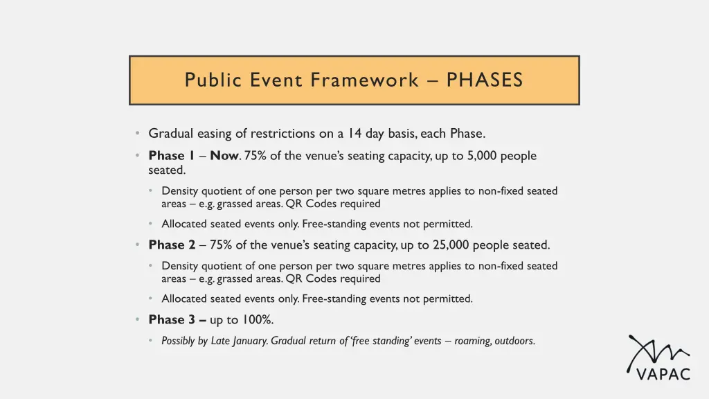 public event framework phases