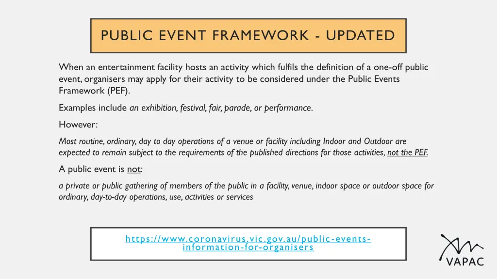 public event framework updated