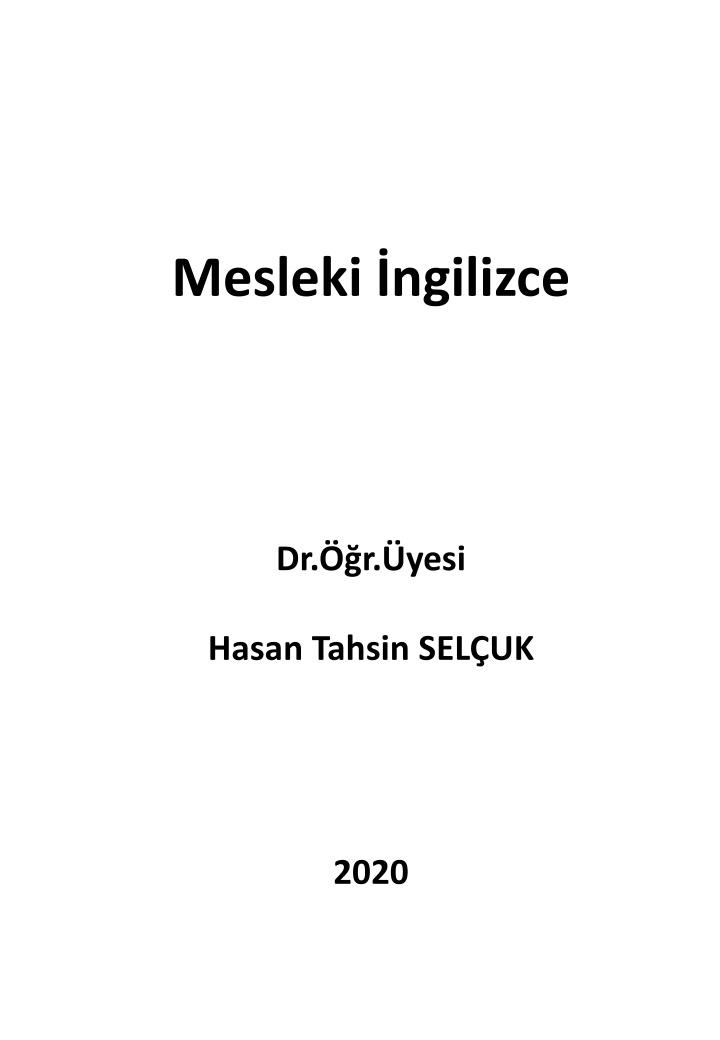 mesleki ngilizce