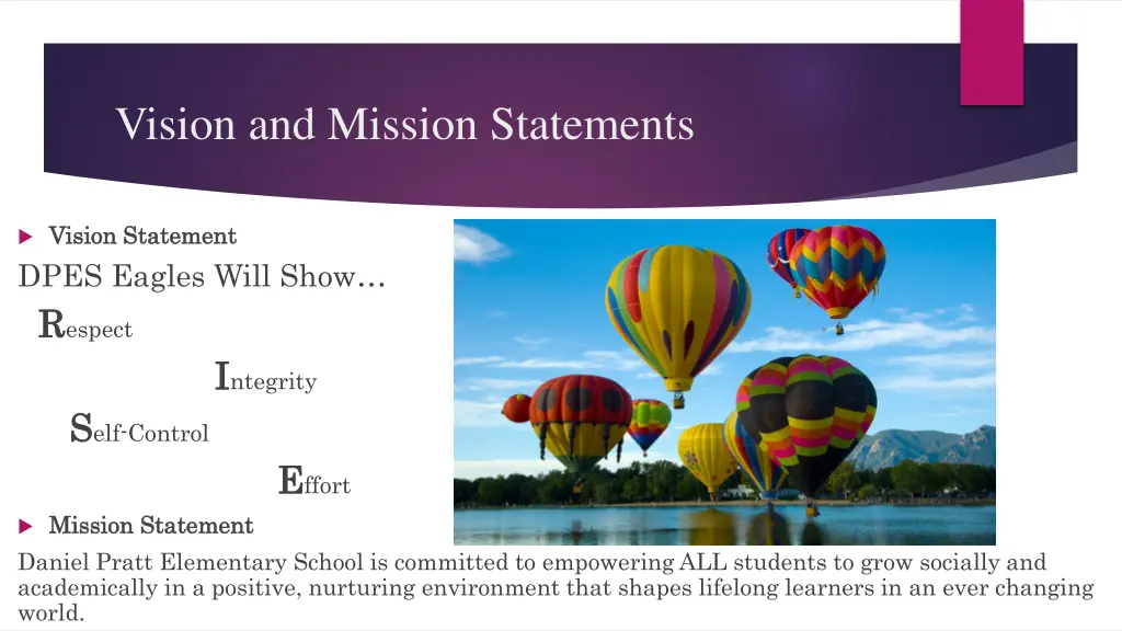 vision and mission statements