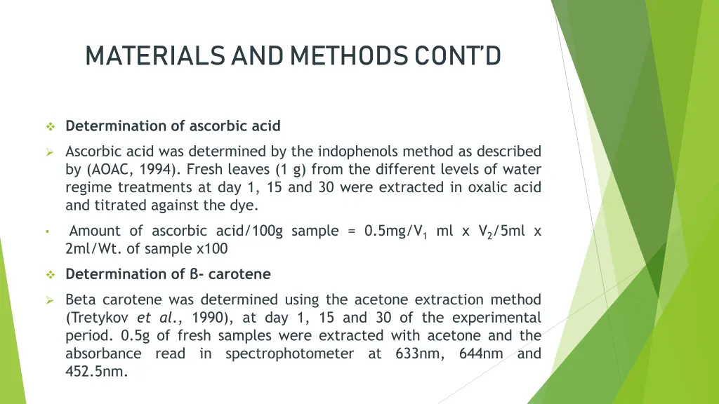 materials and methods cont d 1