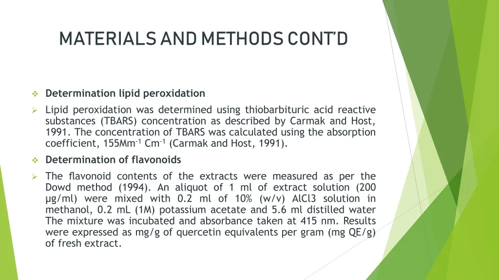 materials and methods cont d 2