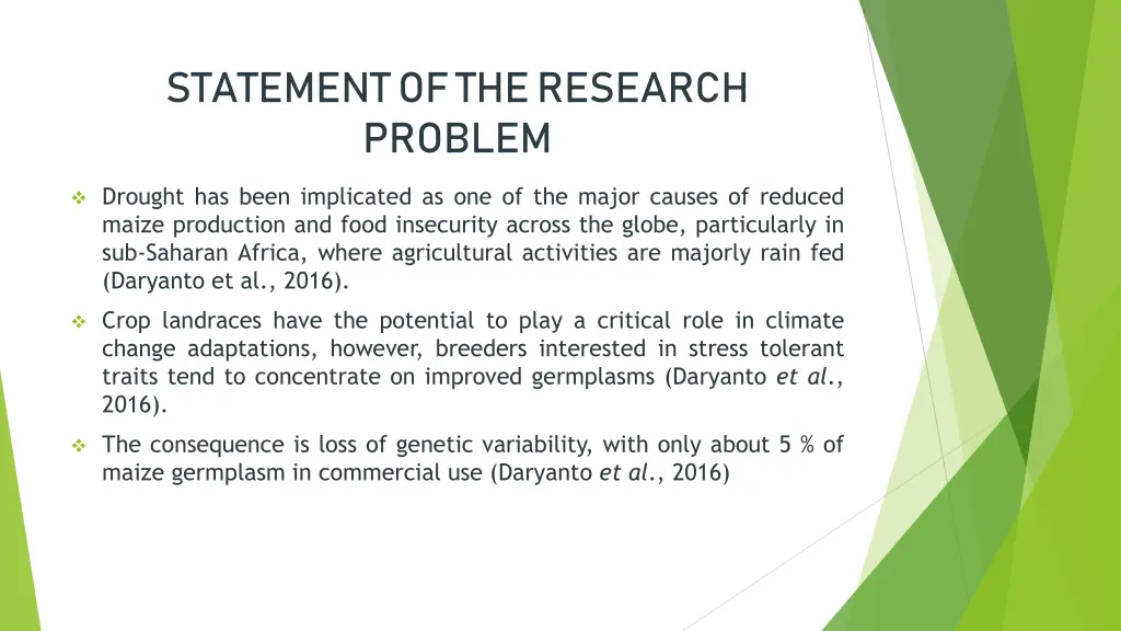 statement of the research problem