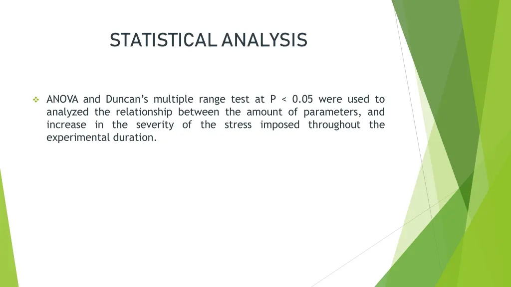 statistical analysis