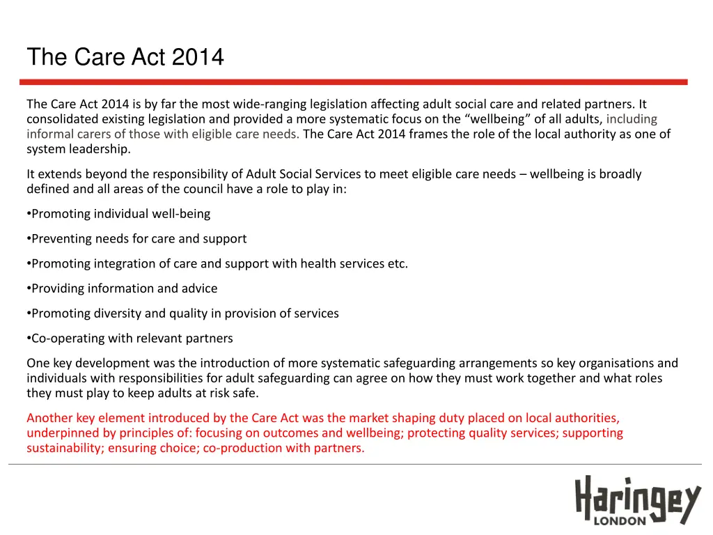 the care act 2014