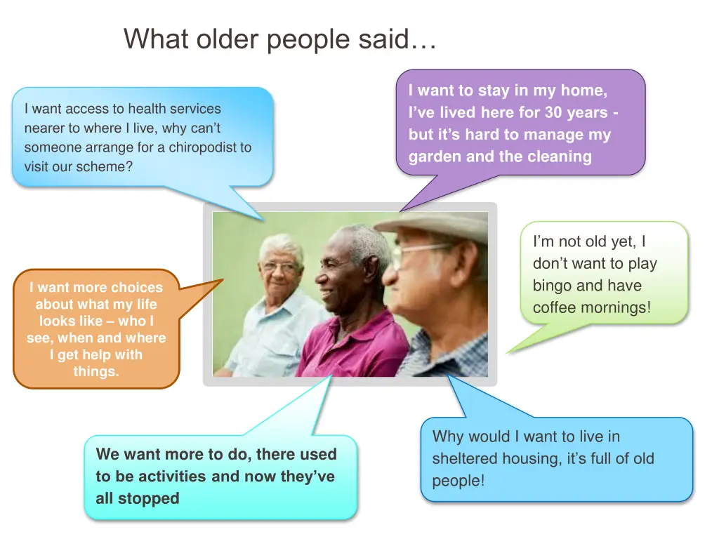 what older people said