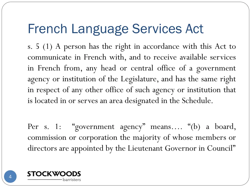 french language services act 2