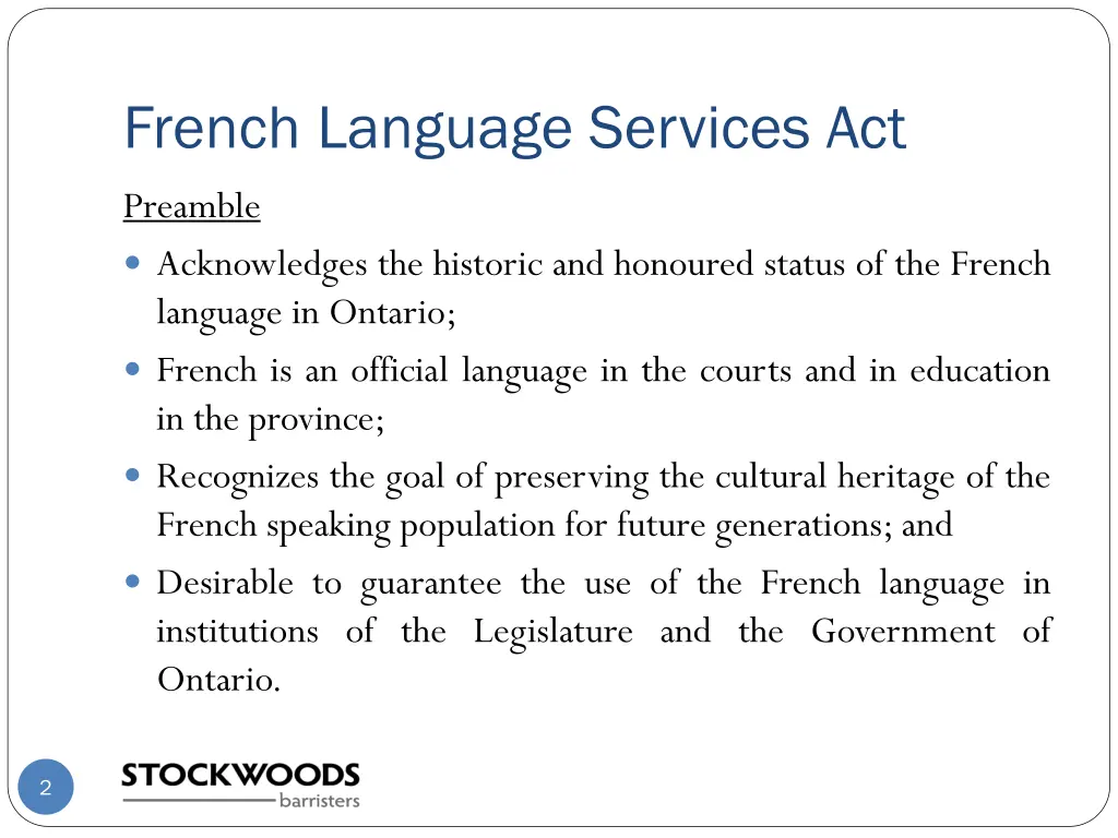 french language services act