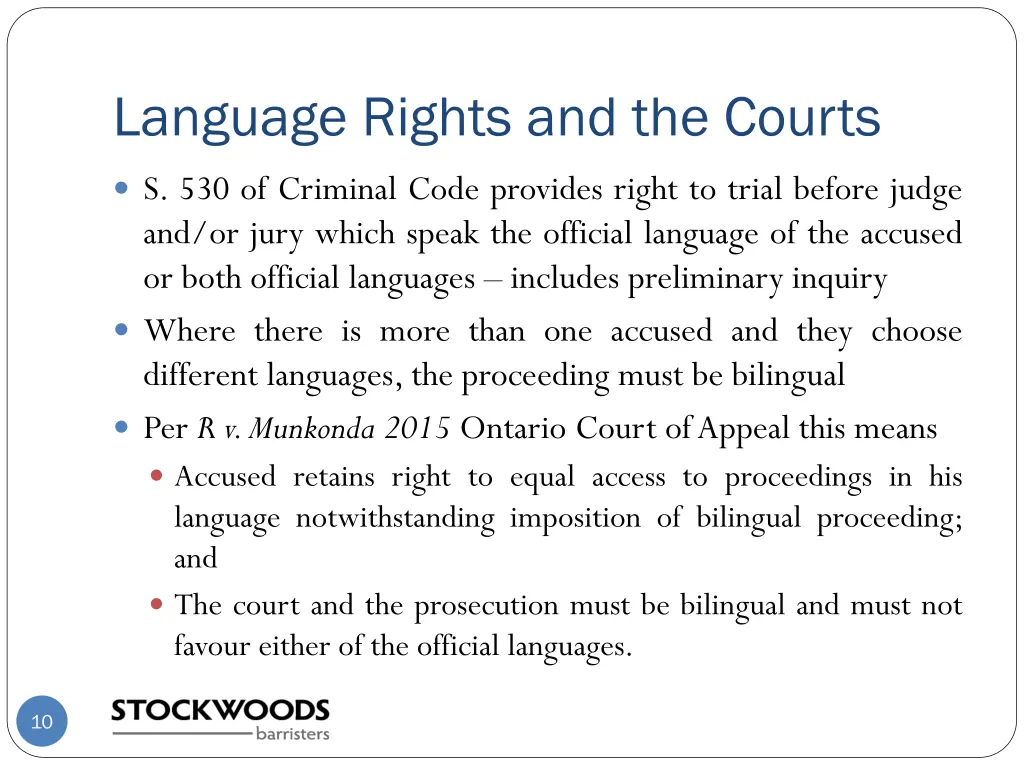 language rights and the courts