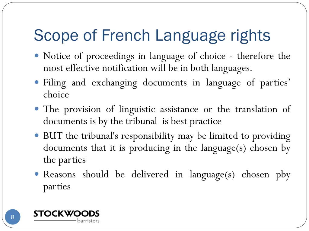 scope of french language rights 1