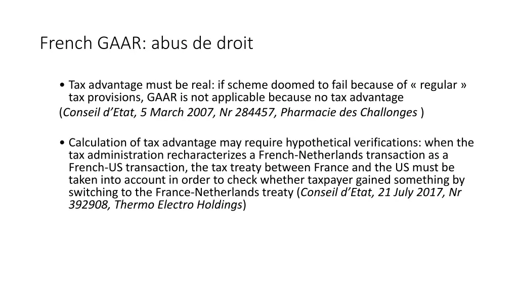 french gaar abus de droit 2