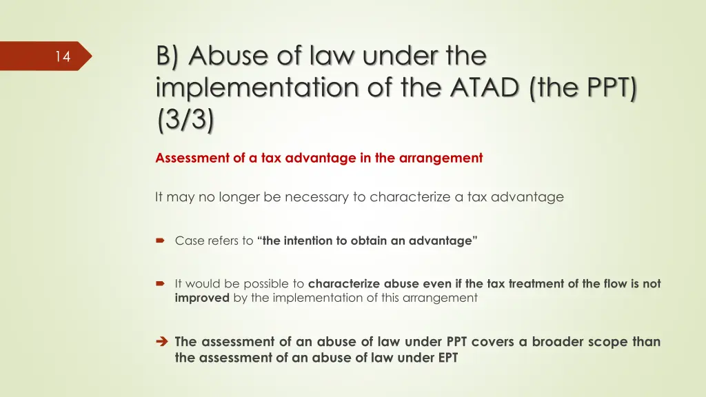 b abuse of law under the implementation 2