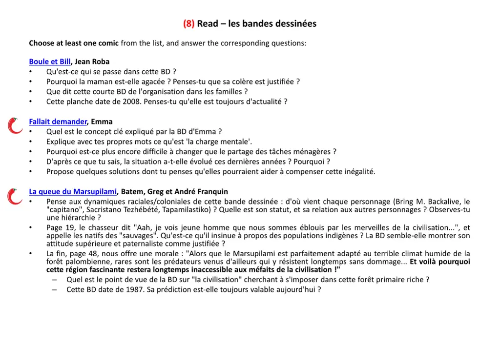 8 read les bandes dessin es