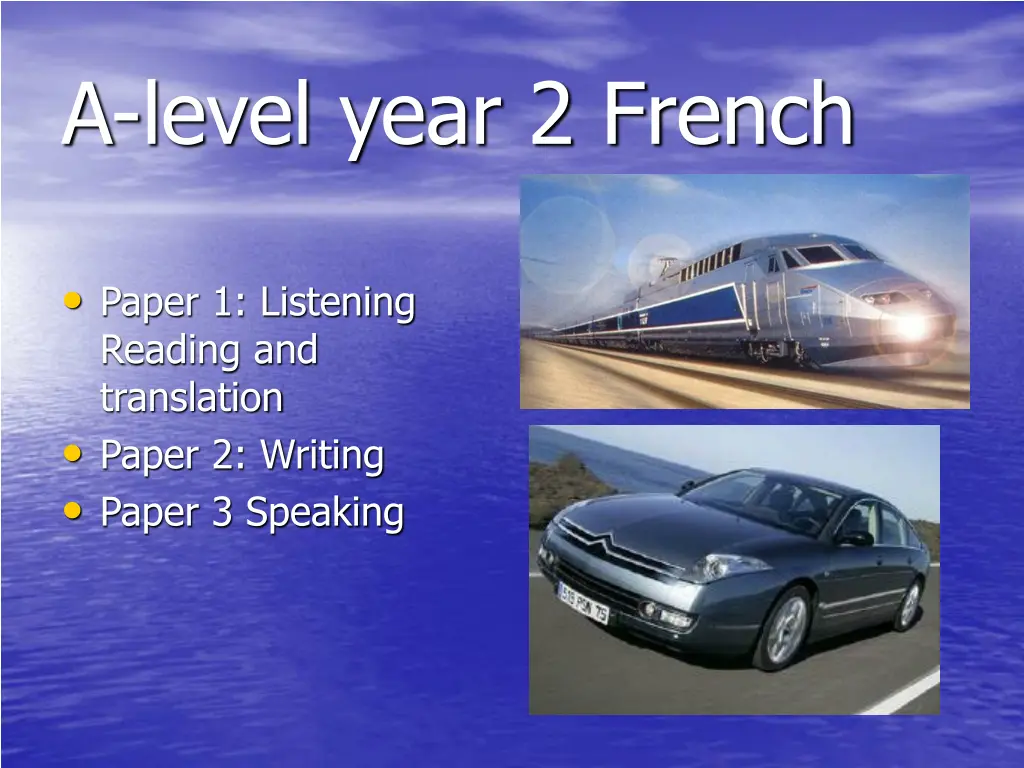 a level year 2 french