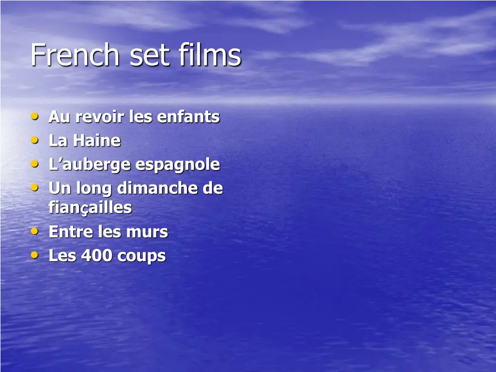 french set films