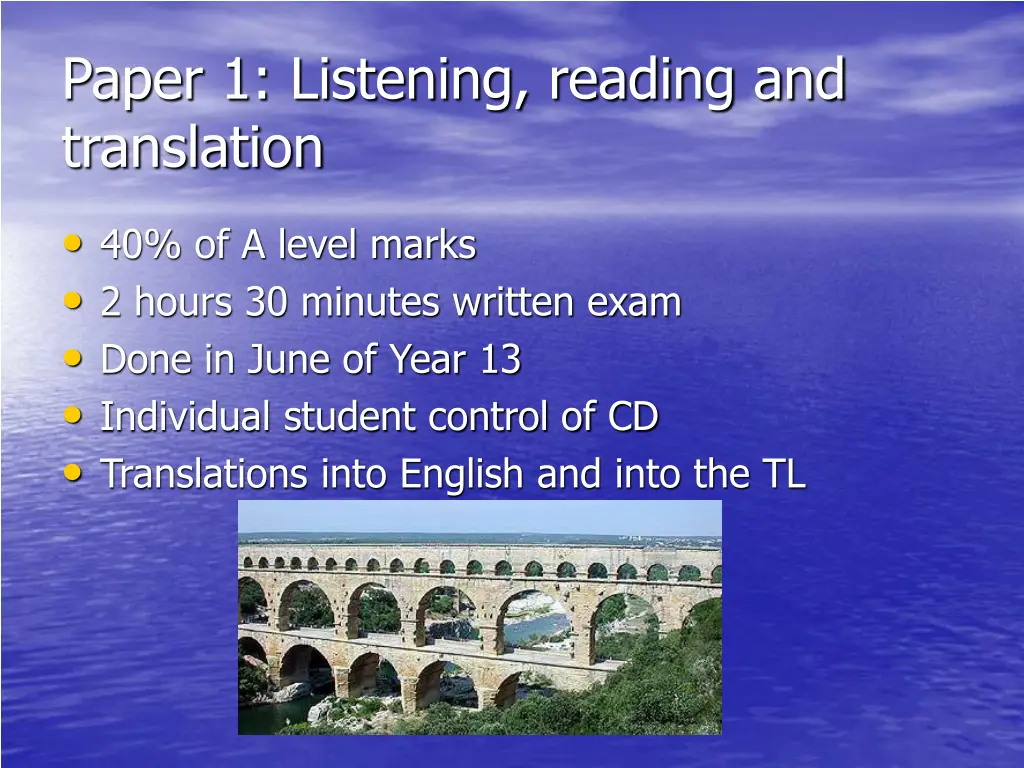 paper 1 listening reading and translation