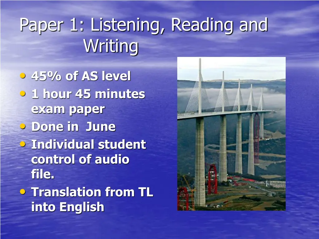 paper 1 listening reading and writing