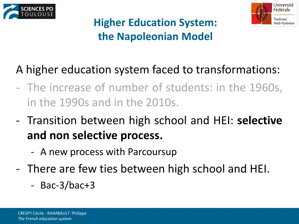 higher education system the napoleonian model 2