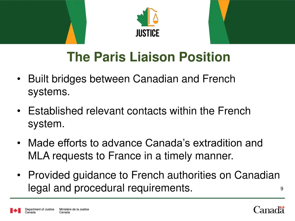 the paris liaison position