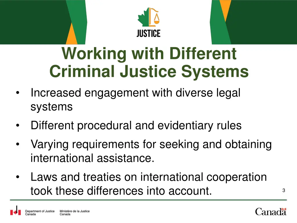 working with different criminal justice systems