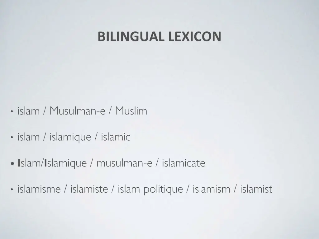 bilingual lexicon