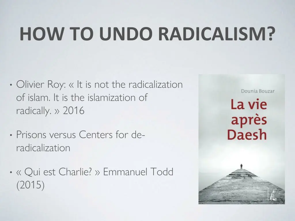 how to undo radicalism