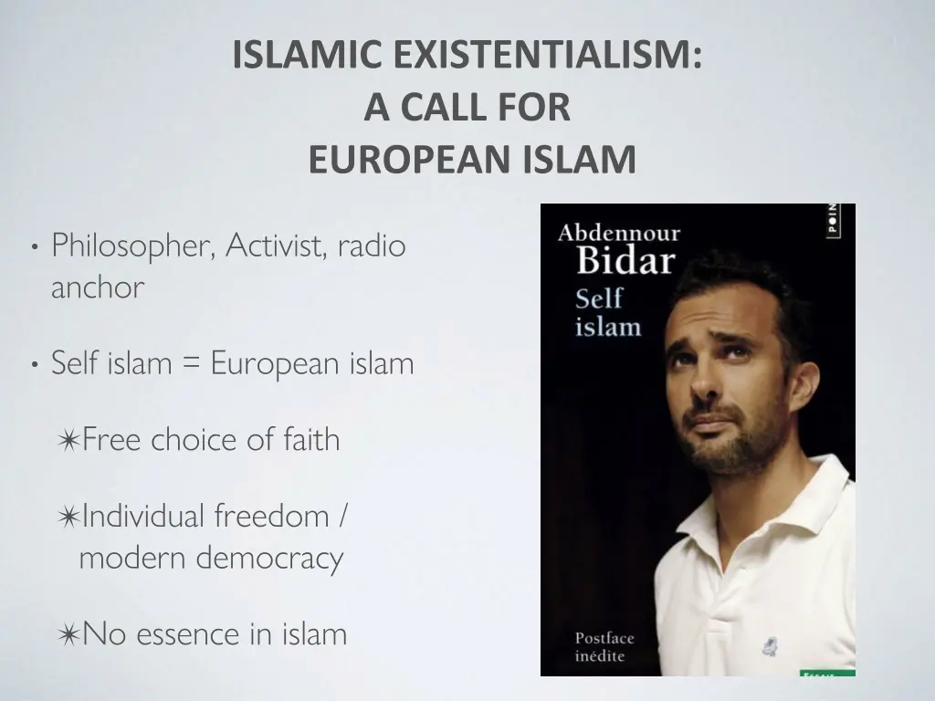 islamic existentialism a call for european islam