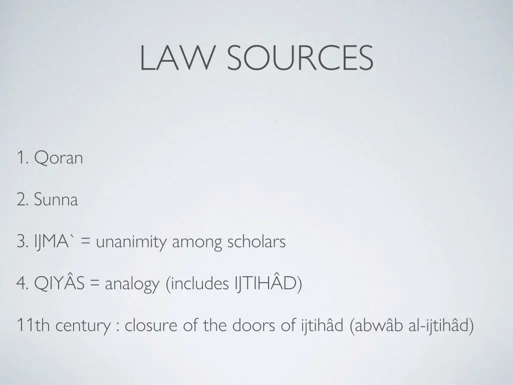 law sources