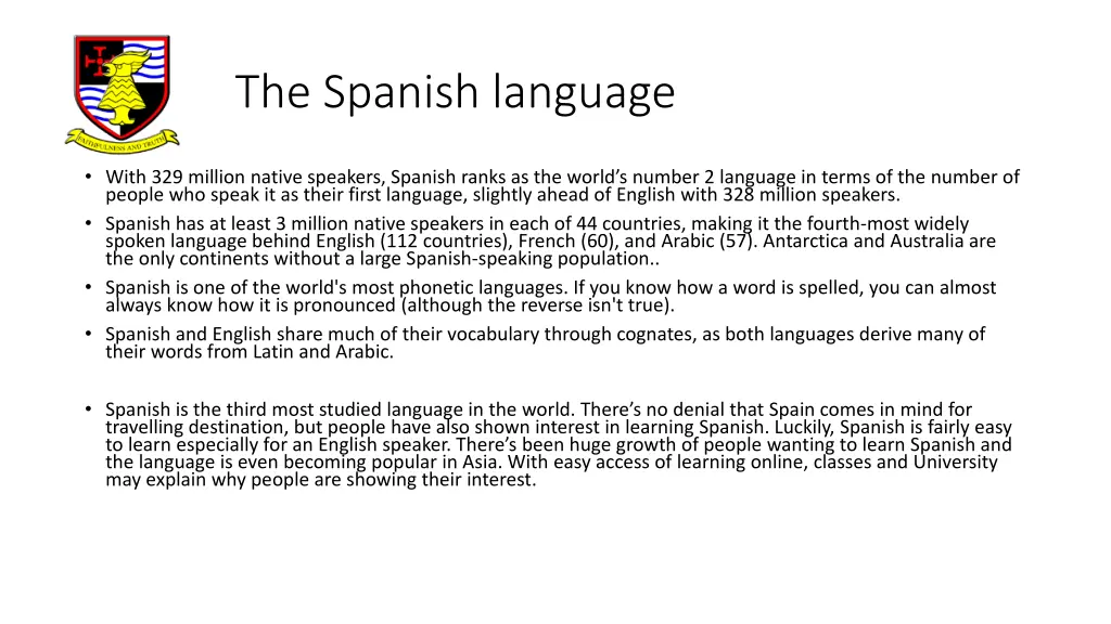 the spanish language