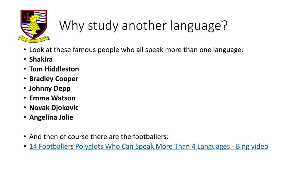 why study another language 1