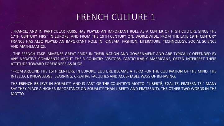 french culture 1