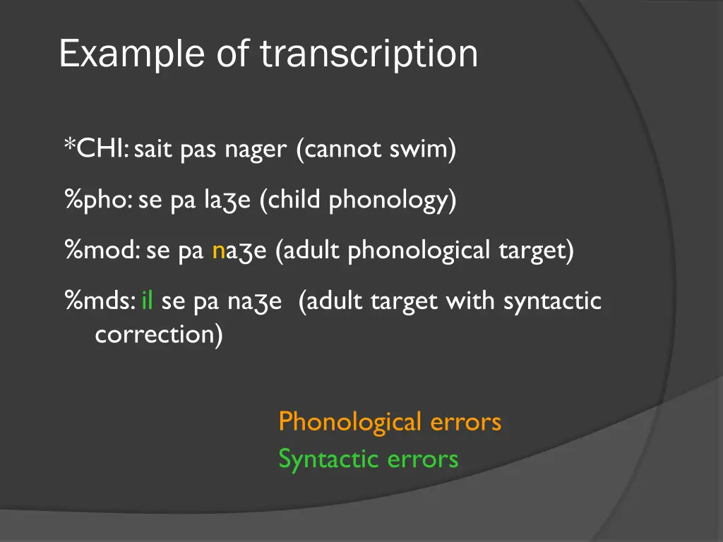 example of transcription 1