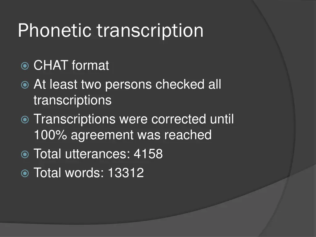 phonetic transcription