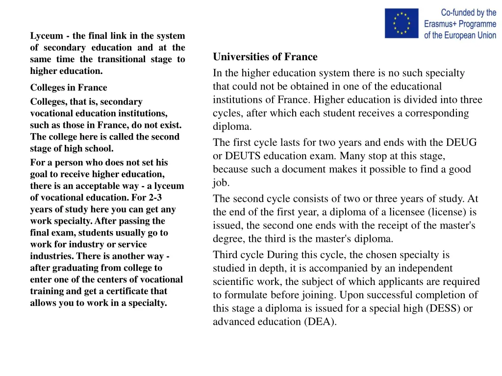 lyceum the final link in the system of secondary