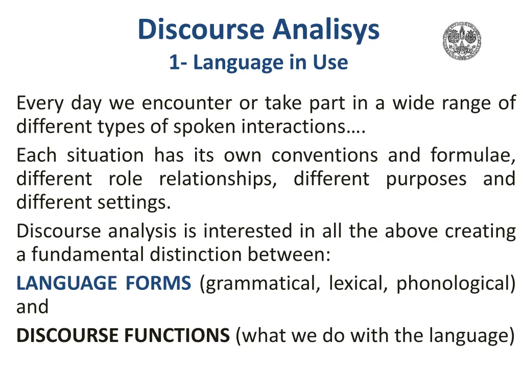 discourse analisys 1 language in use 1