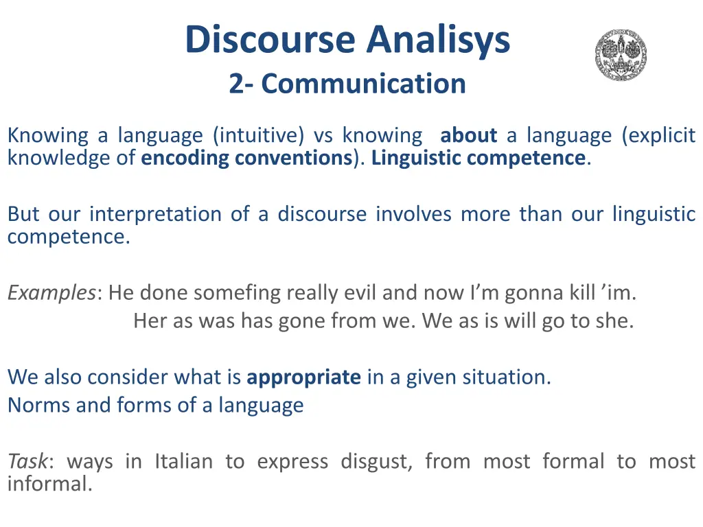 discourse analisys 2 communication