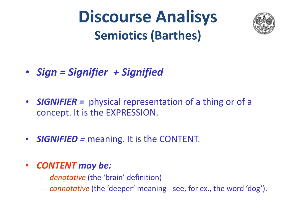 discourse analisys semiotics barthes