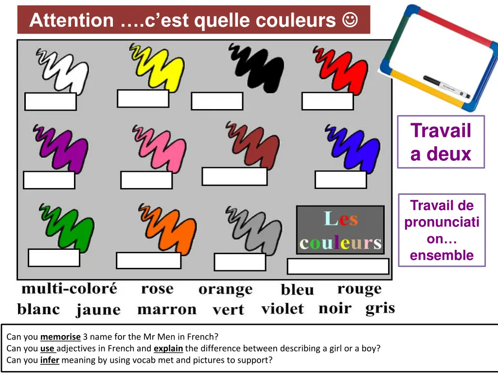 attention c est quelle couleurs