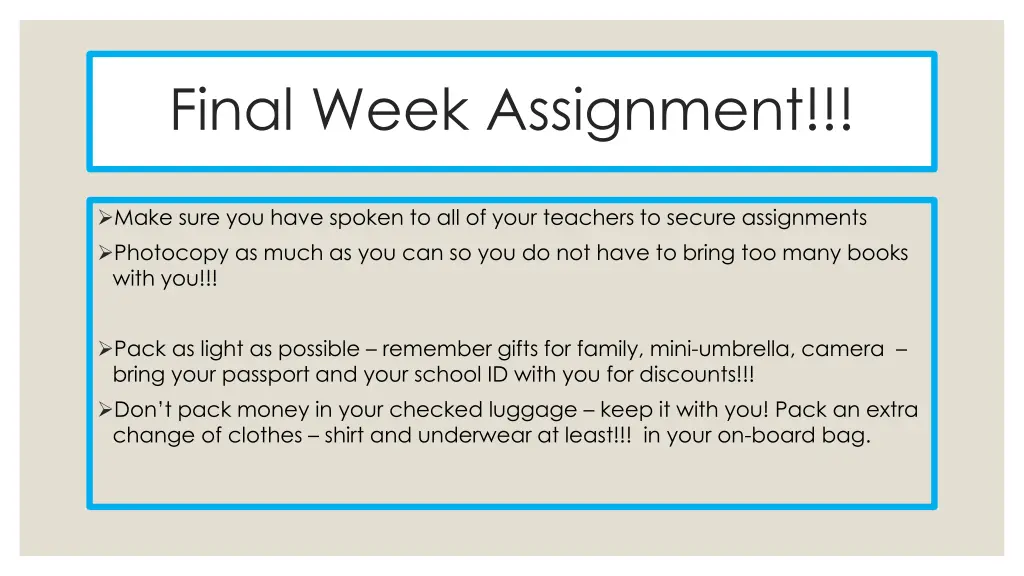 final week assignment