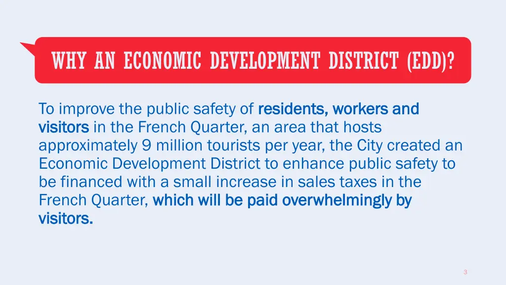 why an economic development district edd