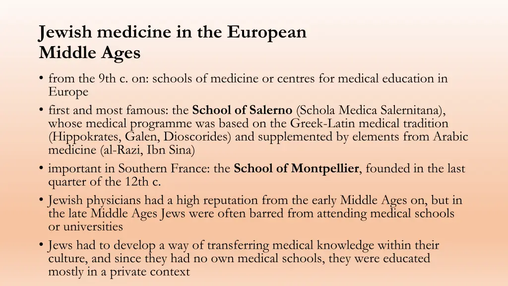 jewish medicine in the european middle ages from