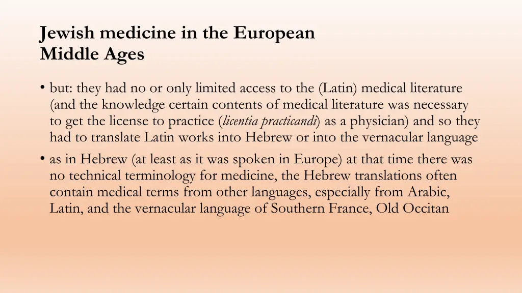 jewish medicine in the european middle ages